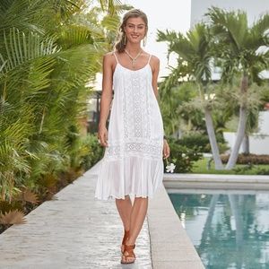 Magnolia Blossom Dress, White